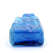 Carafe Italienne Empoli en verre bleu, années 60