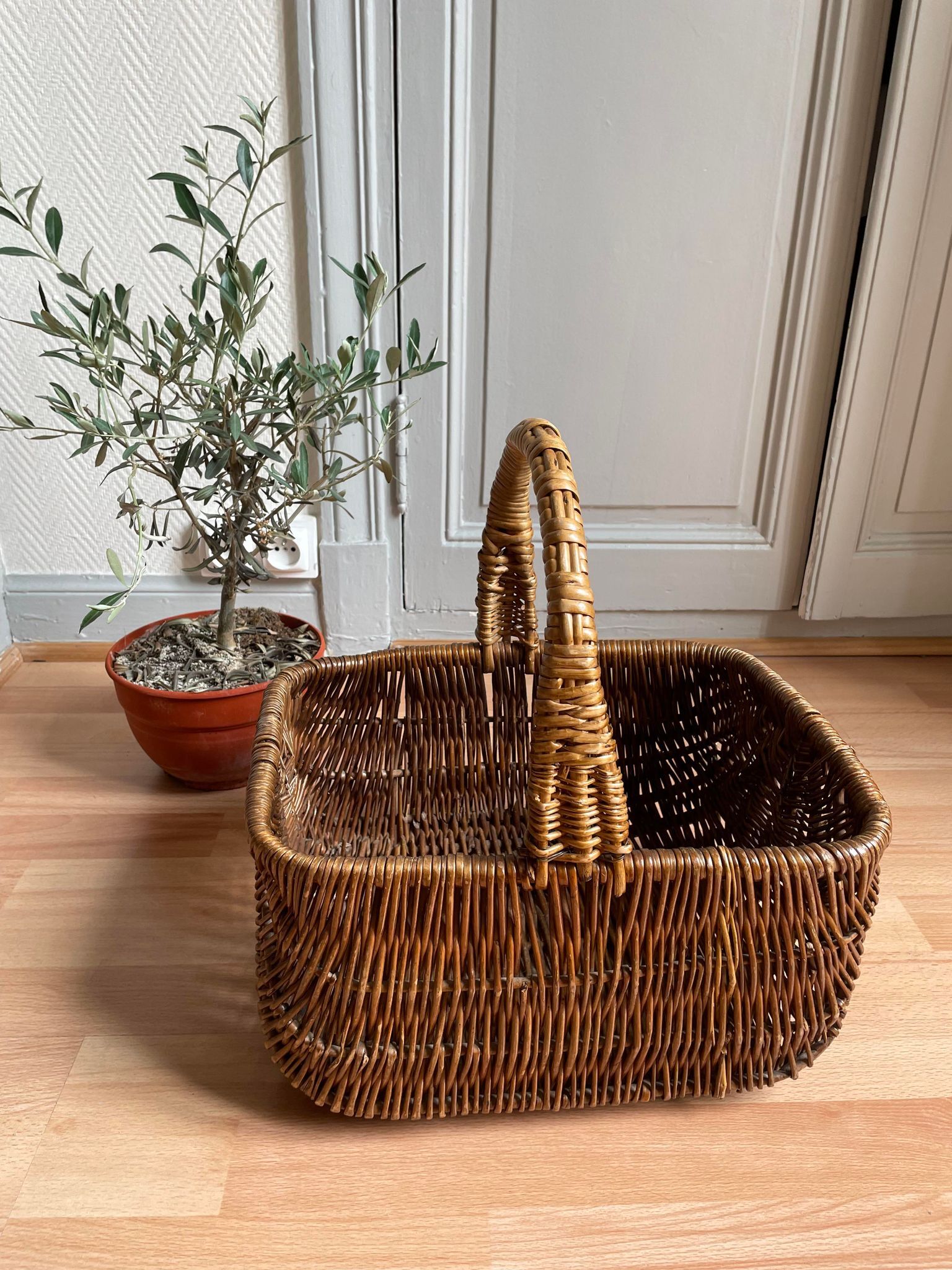 Beige brown basket