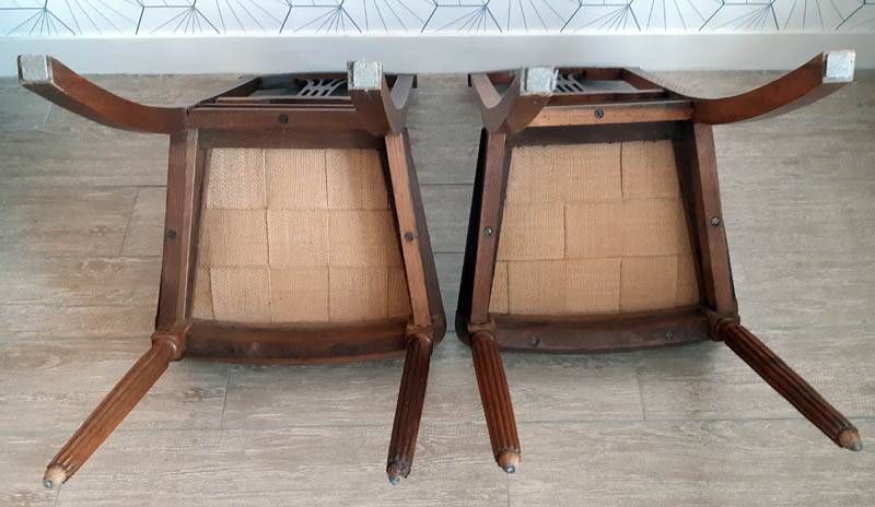 Lot de 2 chaises art déco vintage.