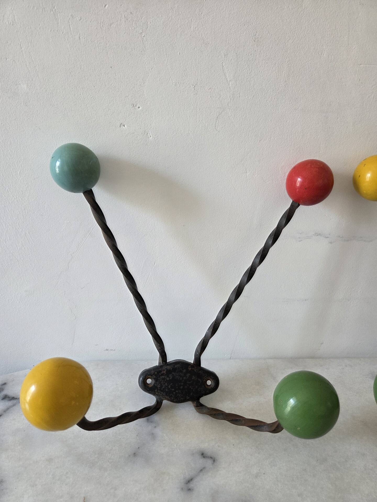 Paire de patères vintage années 50-60