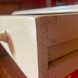 Weathered painted wood side table, TV table