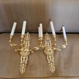 Pair of bronze sconces dore, Empire style