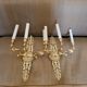 Pair of bronze sconces dore, Empire style