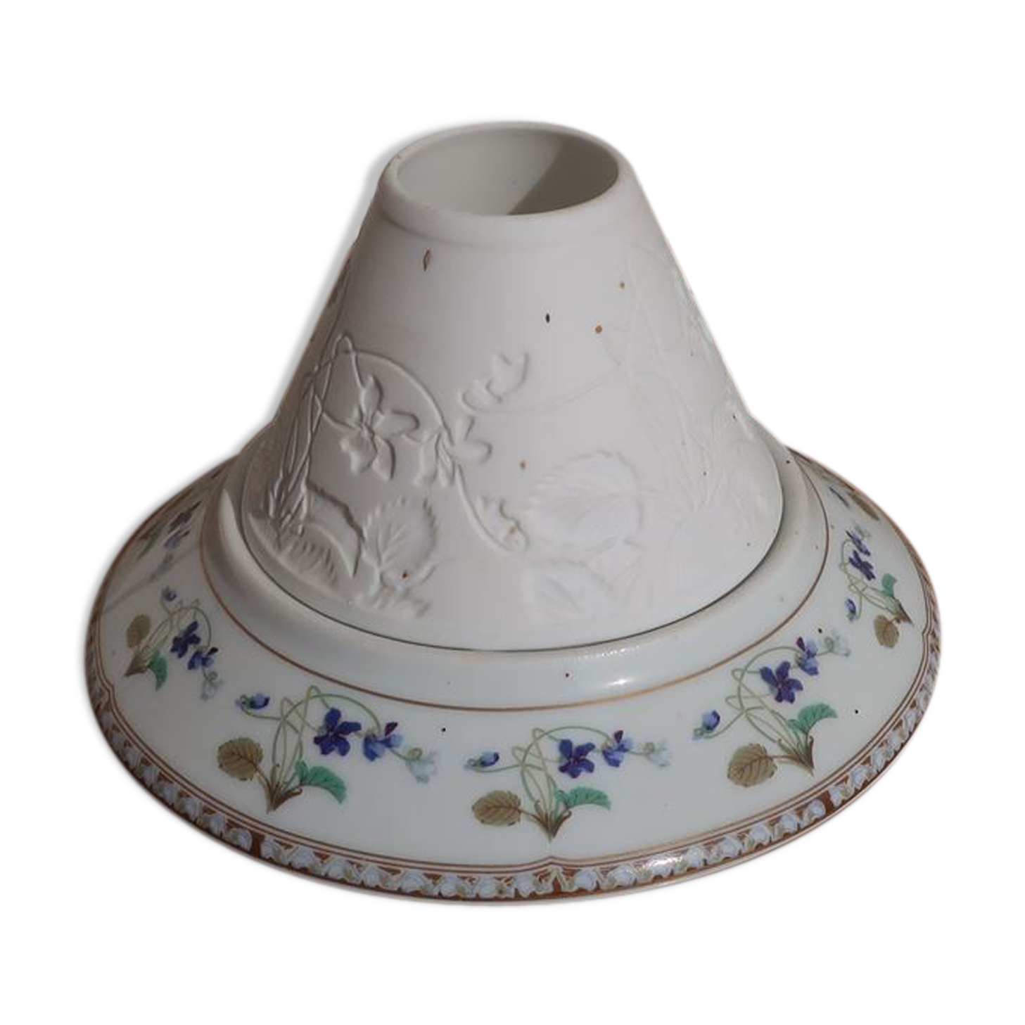 Lampe lithophanie porcelaine de Limoges Haviland impératrice Eugénie