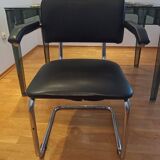 Office chair with a chrome design