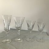 Service of 49 Val St Lambert glasses in cut crystal
