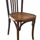 Set of 4 antique Thonet curved wood bistro chairs
