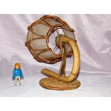 Light lamp bamboo rattan Lampshade vintage years 50