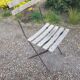 Folding bistro chair with slats