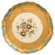 Vintage light blue decorative wooden plate, Italy, 1960s.