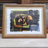 Oil on cardboard by Guy Rougon 1970