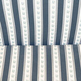 Armchair, striped fabric with flowers, 80s/90s