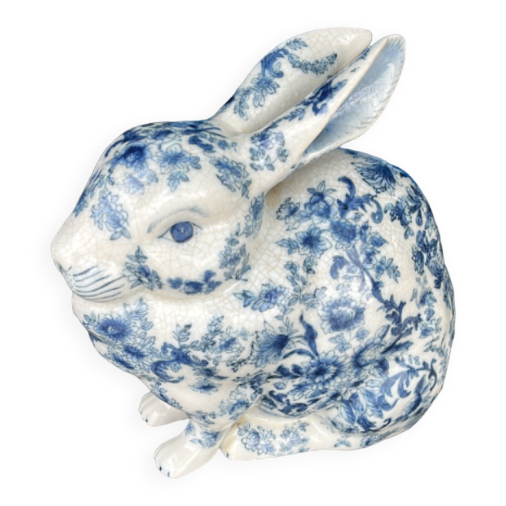 Lapin céramique craquelée Art Déco Saint Clément | Céramique art déco