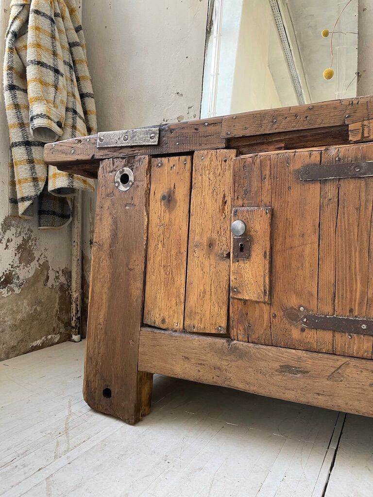 Established former brutalist console oak pine