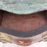 Louis XV curved chest of drawers in Martin varnished marquetry