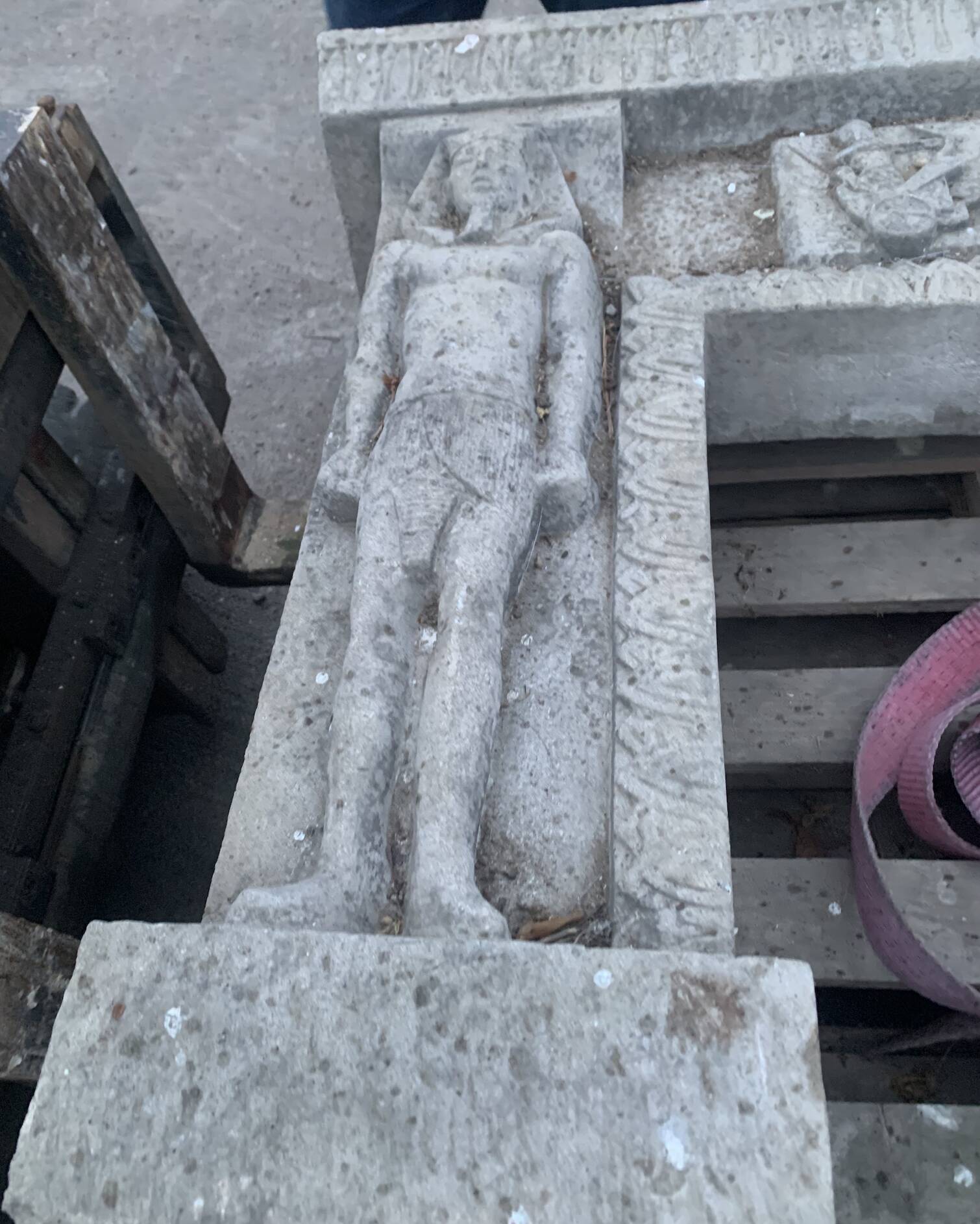 Monumental stone fireplace