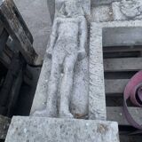 Monumental stone fireplace