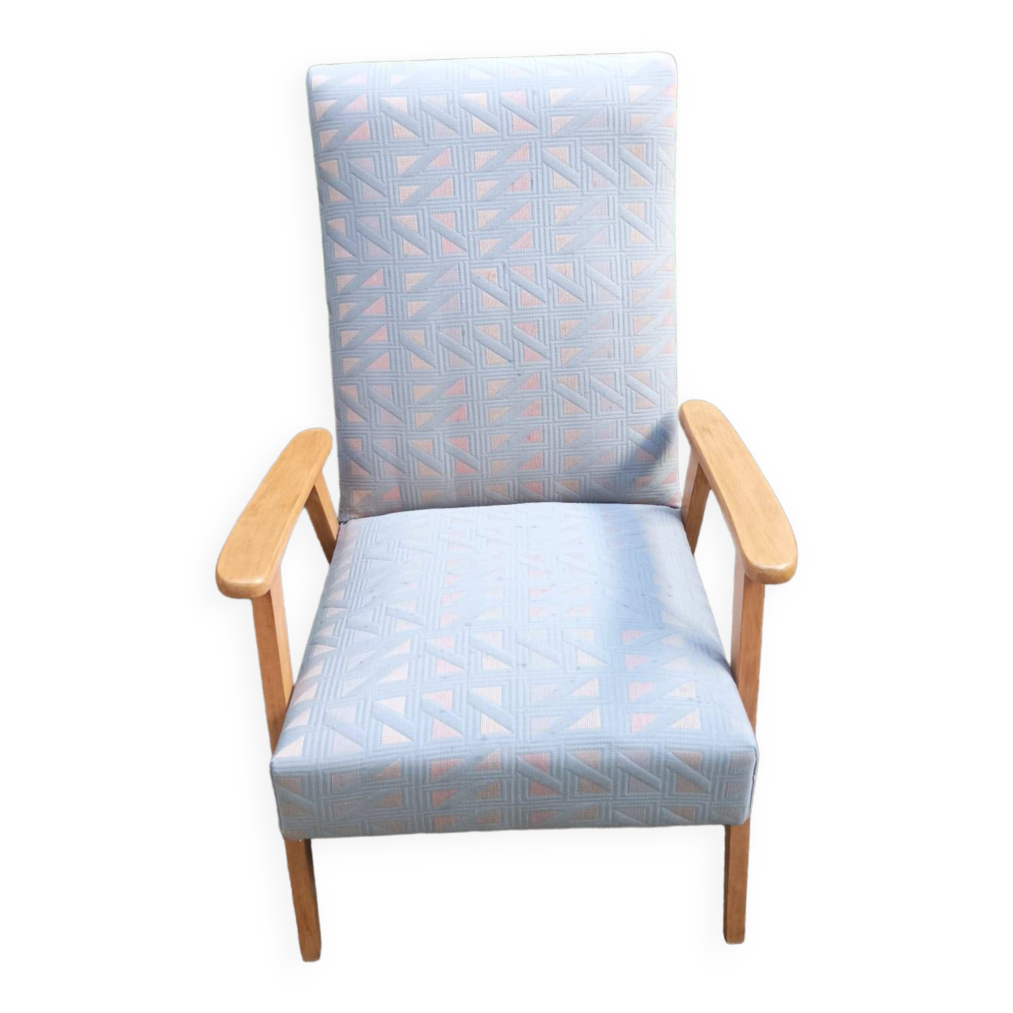 Scandinavian armchair with compass legs