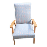 Scandinavian armchair with compass legs
