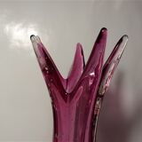 Glass Vase By Murano Bullicante By Archimedes Seguso , Italy.