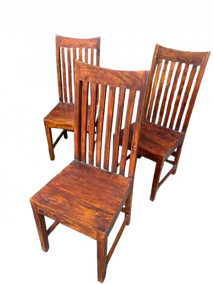 Set of six teak chairs