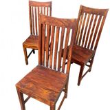 Set of six teak chairs
