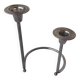 Double metal candle holder