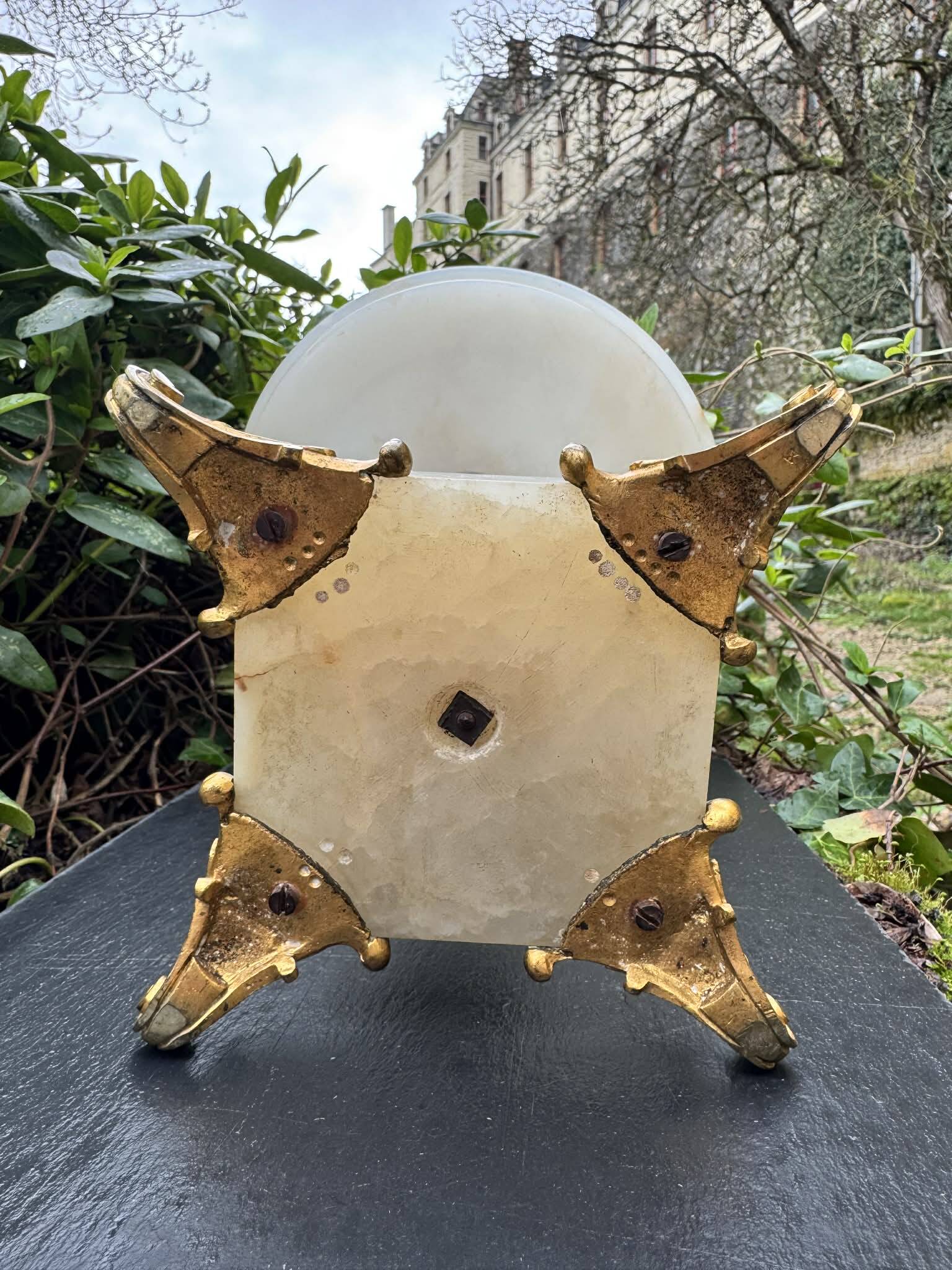 Large bronze and onyx catchall from French Algeria, late 19th century.