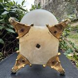 Large bronze and onyx catchall from French Algeria, late 19th century.