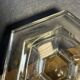 Cristalleries de Lorraine: large faceted bowl on crystal pedestal