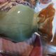 Antique iris flower vase in art deco style slip earthenware