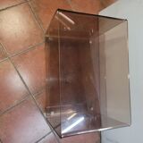 Coffee table in smoked plexiglass 70s