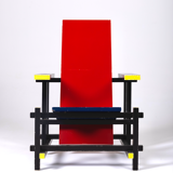 Armchair "Rouge Bleu" Bauhaus spirit, 1970s