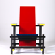 Armchair "Rouge Bleu" Bauhaus spirit, 1970s