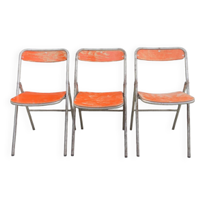 3 chaises pliantes années