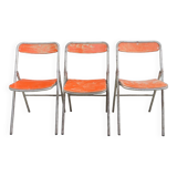 3 vintage folding chairs 1960s Souvignet