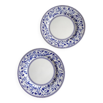 Duo d’Assiettes plates Quadrifoglio Céramica Italy