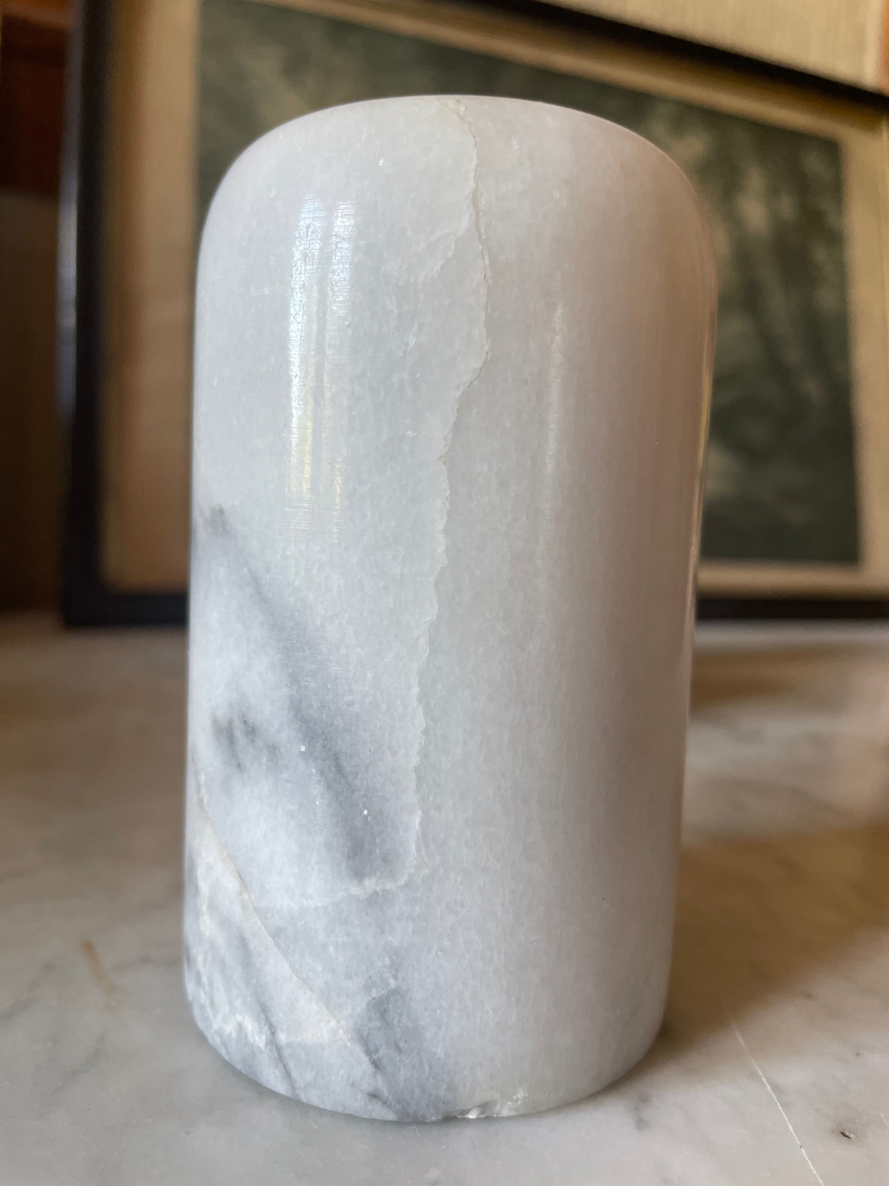 Series of marble candlesticks