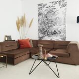 Vintage brown velvet sofa