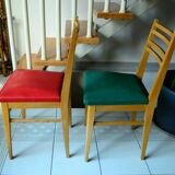 2 vintage beech chairs