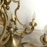 Lustre en bronze doré style Louis XVI