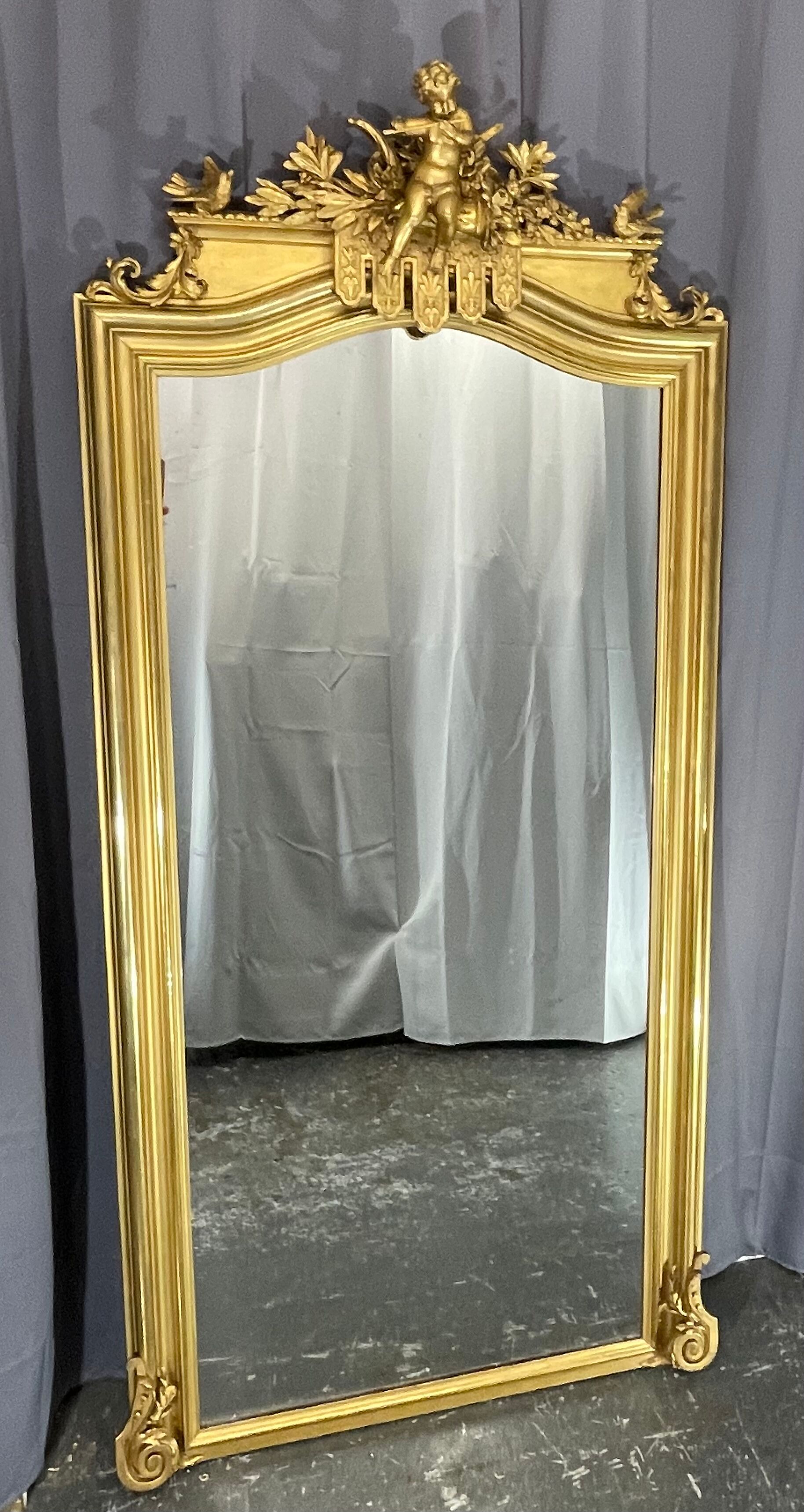 Mirror 204 x 98 cm nineteenth century Napoleon III