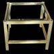 Petite table basse bout de canapé design métal doré