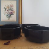 Vintage black Arcoroc ramekins