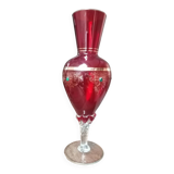 Red vase with gold decoration