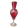 Red vase with gold decoration