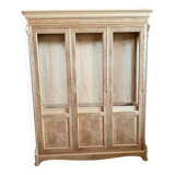 Walnut Cupboard With Cherry Inlays in Natural Raw Wood