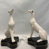 Pair of Fitz & Floyd porcelain greyhounds