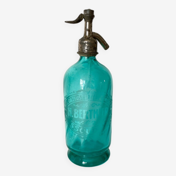 Siphon ancien turquoise h.berthier issoudun