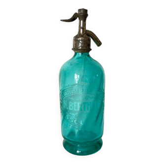 Siphon ancien turquoise h.berthier issoudun